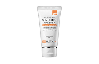 Эссенция солнцезащитная для чувств.кожи SPF50 /Sensitive Skin Sun Block Forever Plus 50мл /HISTOLAB*