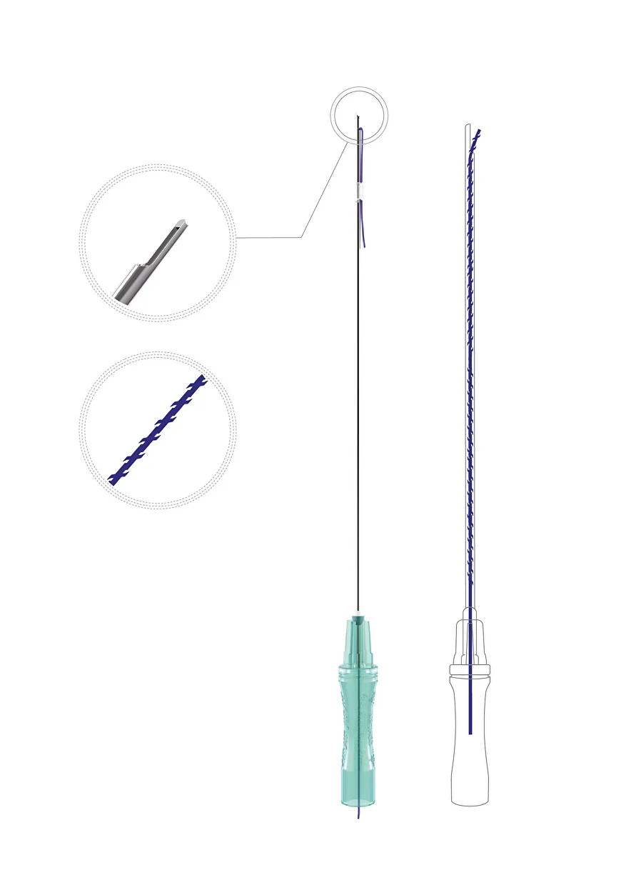 360C 19-70-105 Мезонить Коги (Cobra) полидиоксаноновая The Up в канюле с иглой /4D Thread IROXIN