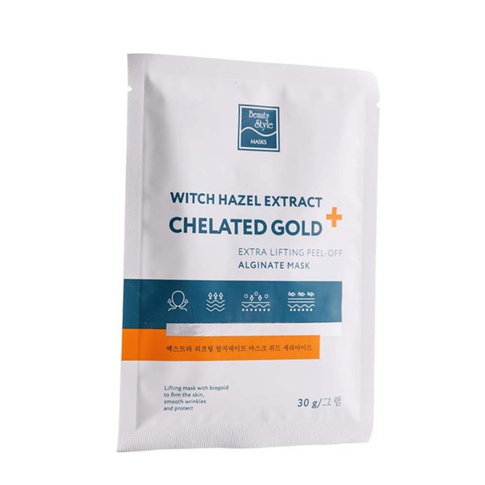 Альгинатная лифтинг-маска ''Witch hazel extract + Chelated gold'' 30 гр*1 шт Beauty Stylе