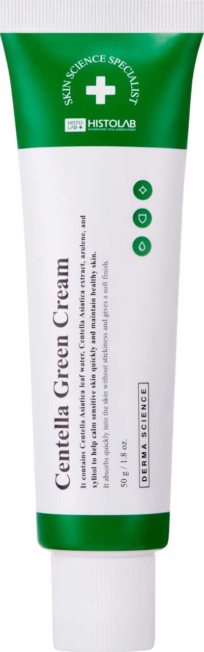 Крем успокаивающий для кожи с акне, от шелушения и воспаления /CENTELLA GREEN CREAM 50г /HISTOLAB