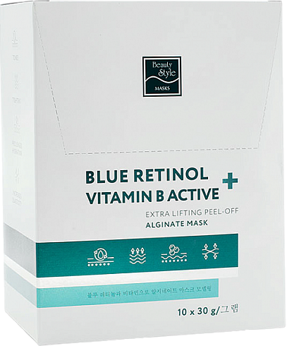 Альгинатная лифтинг-маска ''Blue Retinol + Vitamin B Active 30 гр*10 шт Beauty Stylе