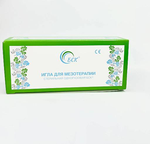 Иглы для мезотерапии и микроинъекций 30G 0,3*6мм 1шт /БСК