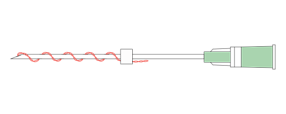 PLLA DOUBLE SCREW 25G/60мм 10шт/уп две моно нити полимолочной кислоты на иглах-носит.3D арм /DG-lift