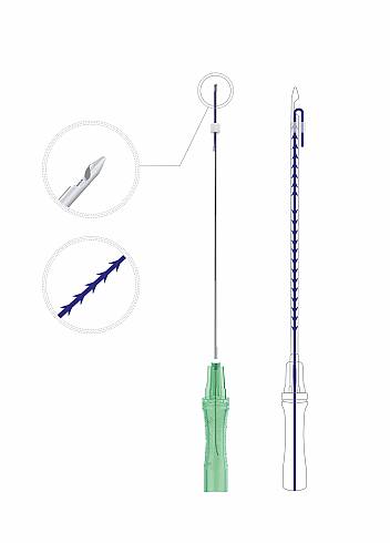 CC 18-100-150 Полидиоксаноновая мезонить Triangle Cog с формованными треуг.зубцами /4D Thread IROXIN